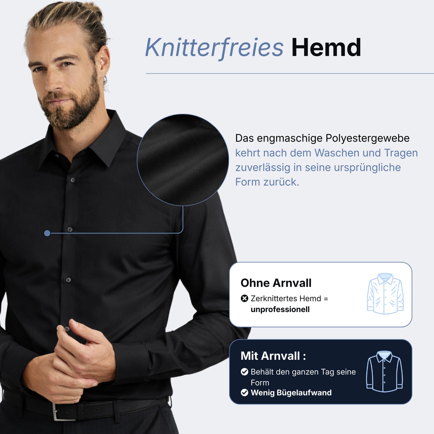 Knitterfreies Arnvall Hemd