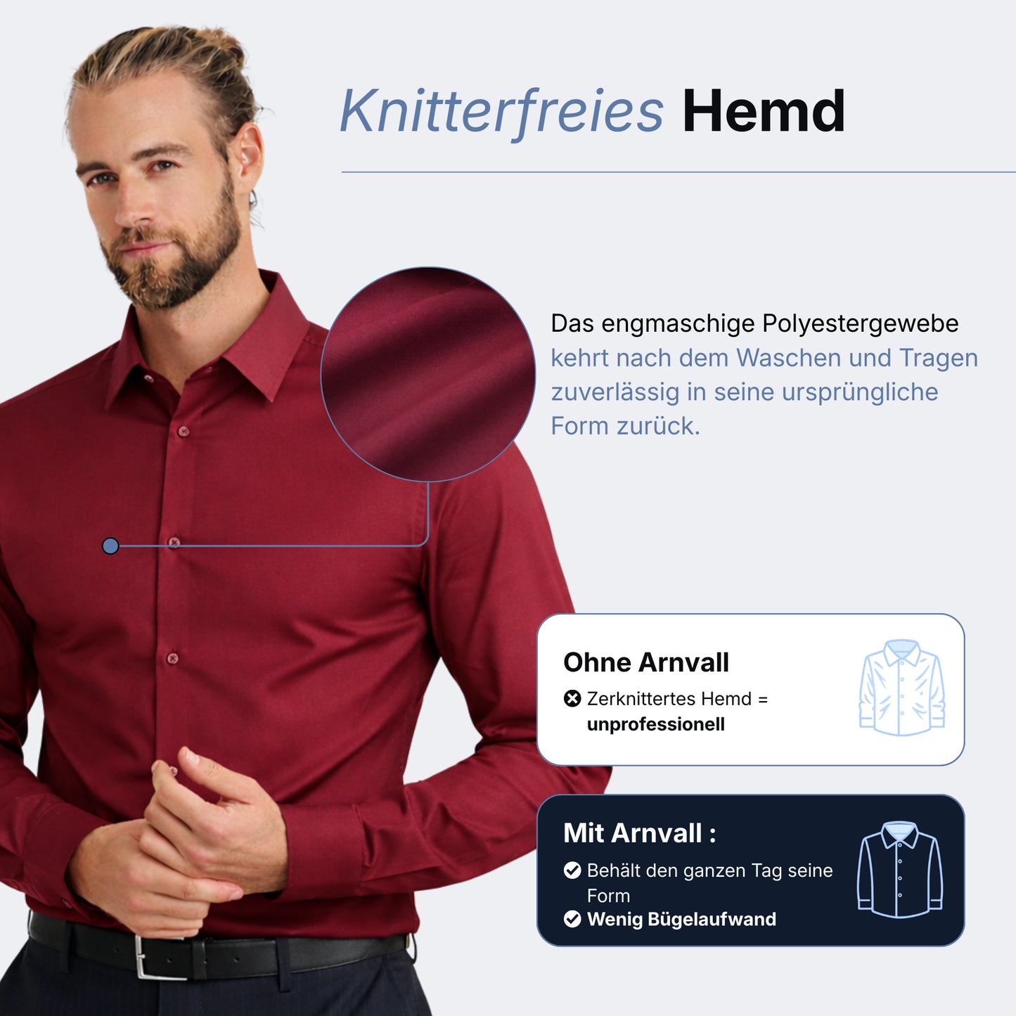 Knitterfreies Arnvall Hemd