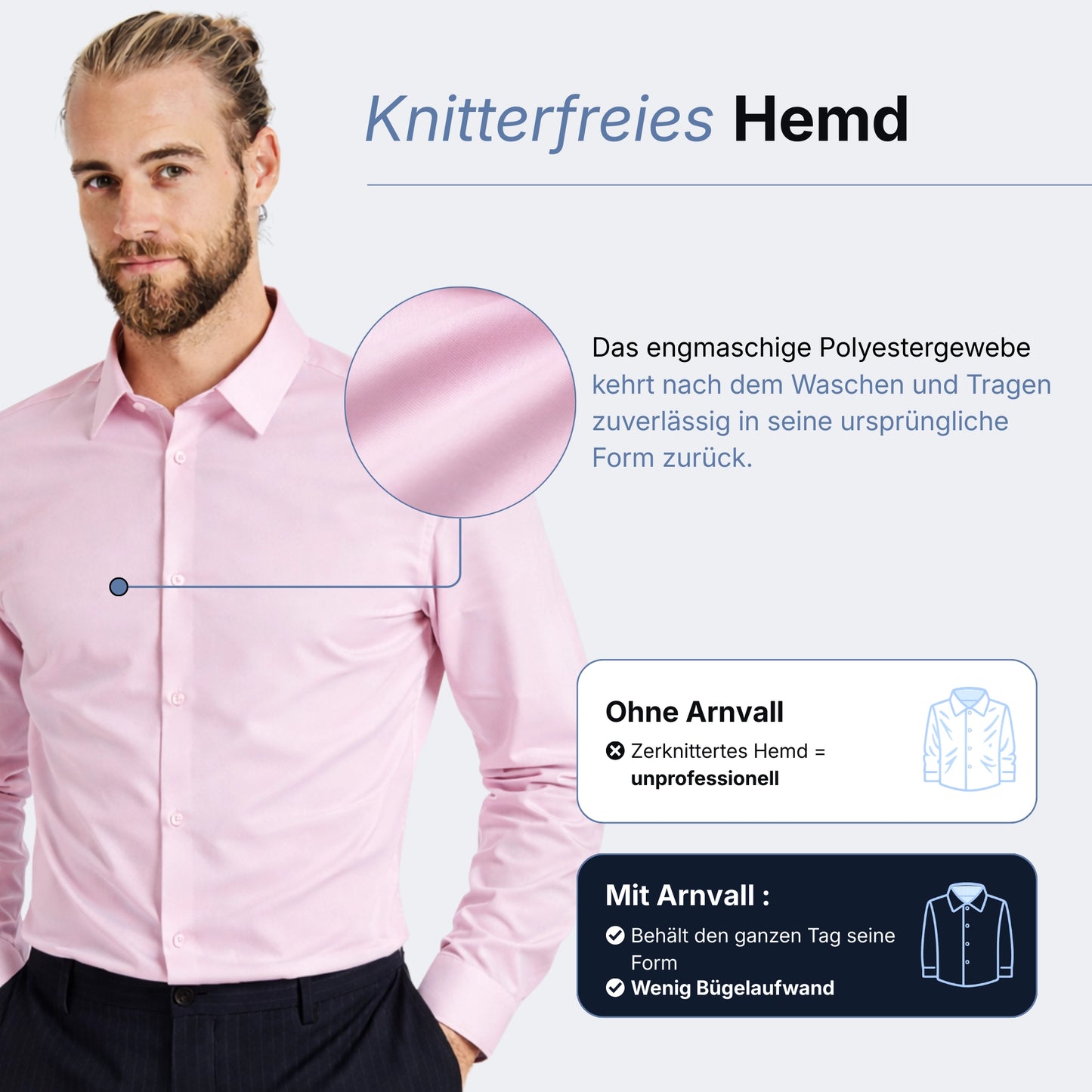 Knitterfreies Arnvall Hemd