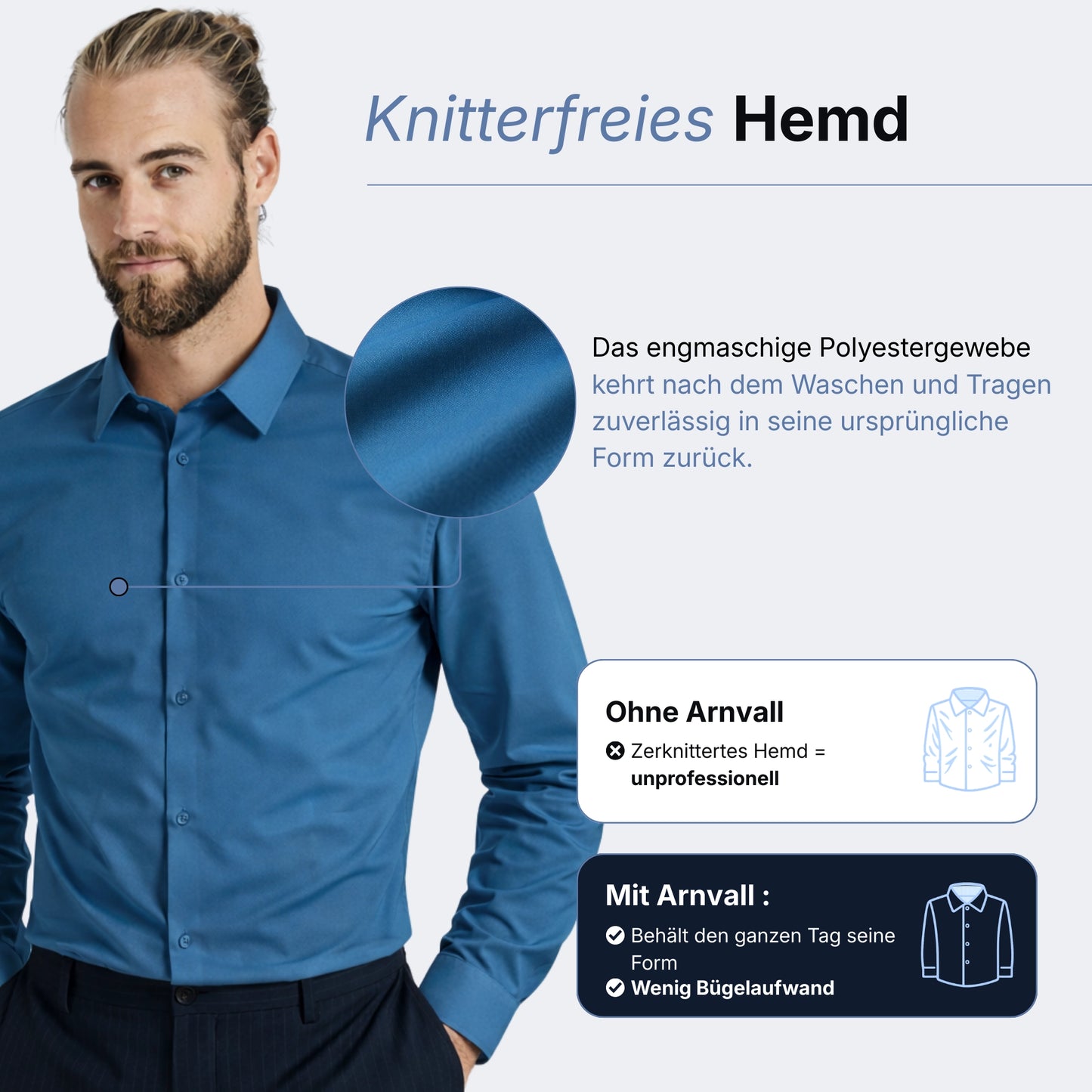 Knitterfreies Arnvall Hemd