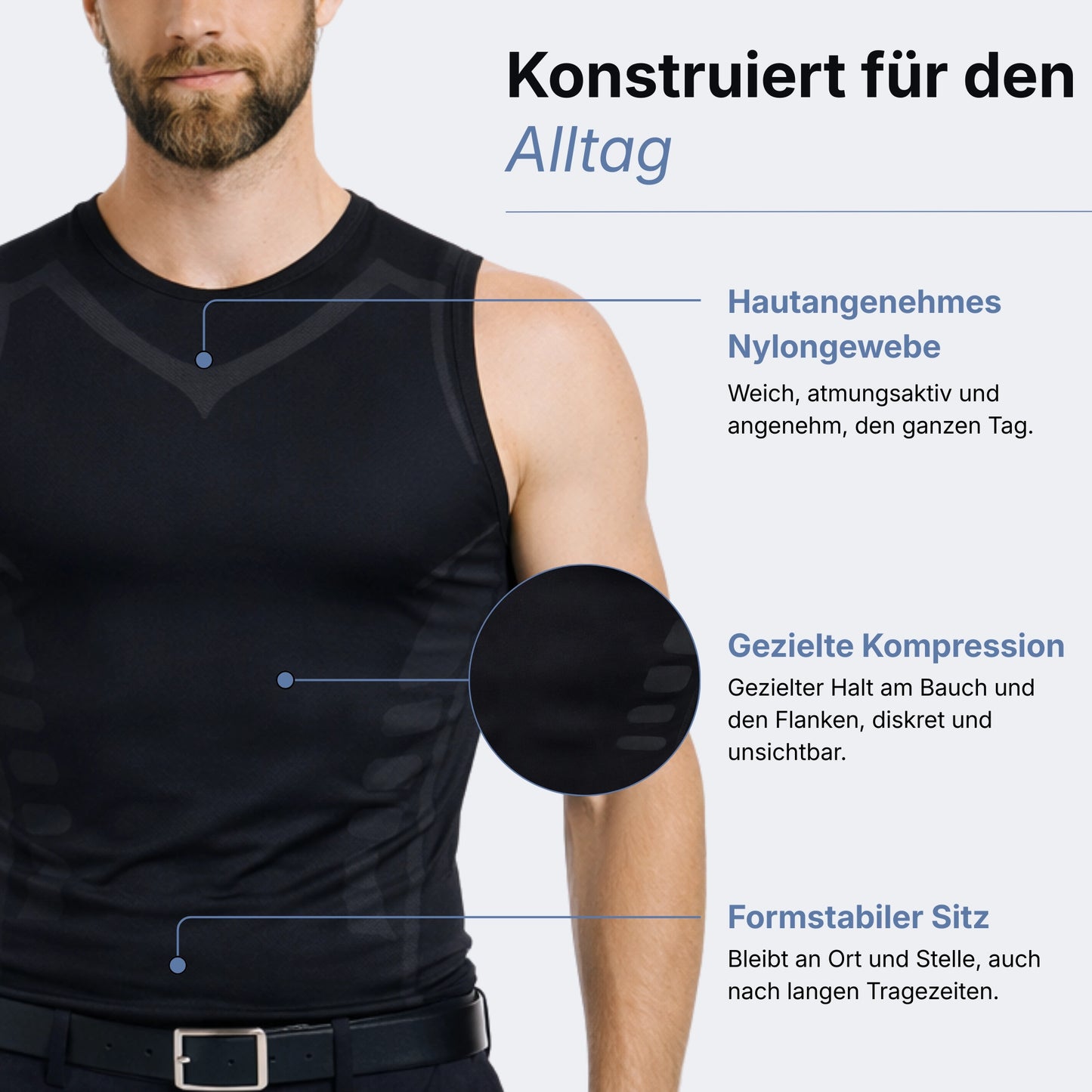 Arnvall Kompressions-Tanktop | Schwarz